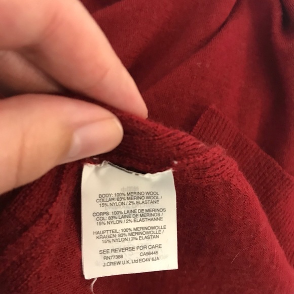 J Crew Red Size XS Turtleneck Merino Wool Sweater - Picture 4 of 5